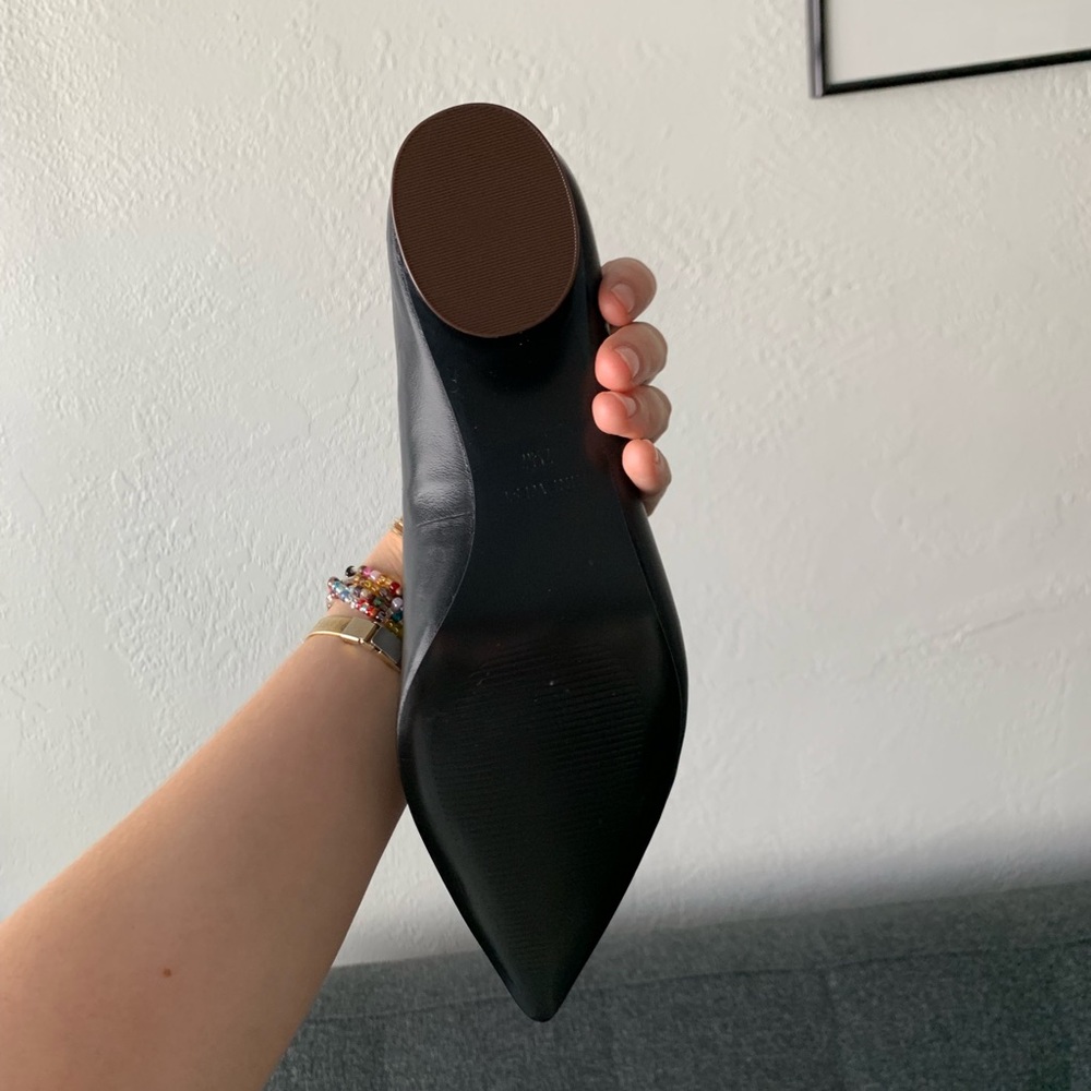 Never Worn! Nine West Leather Block Heels - Picture 6 of 7